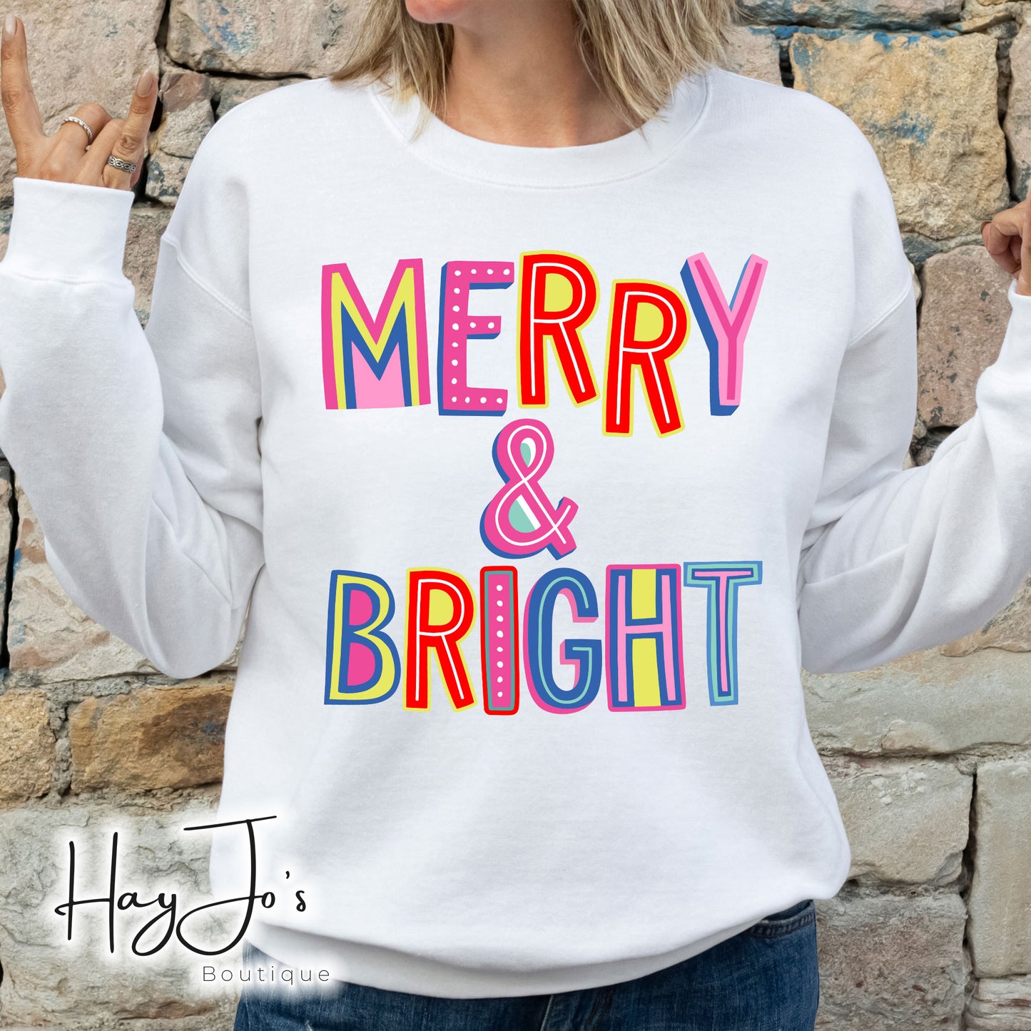 Merry & Bright Whimsical Sweatshirt