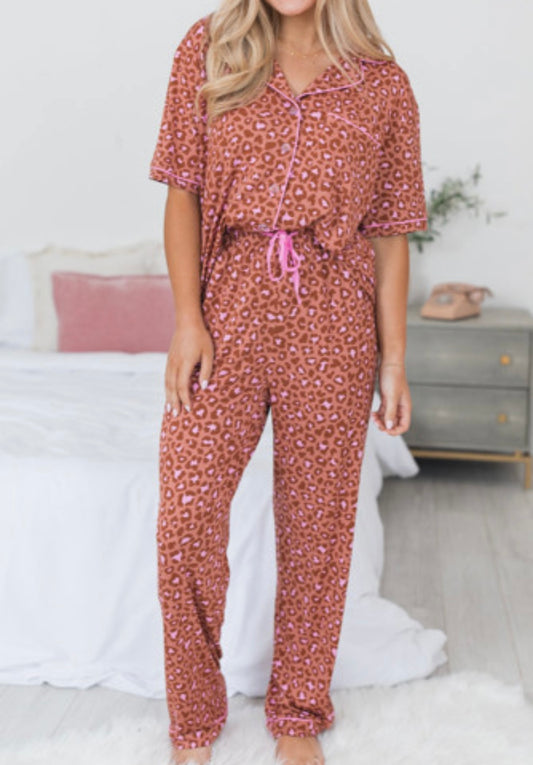 Leopard Pajama Set