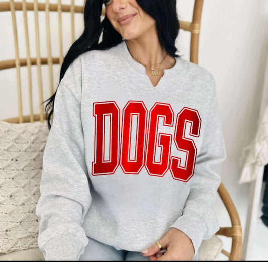 Raw Cut V-Neck Dogs Sweatshirt