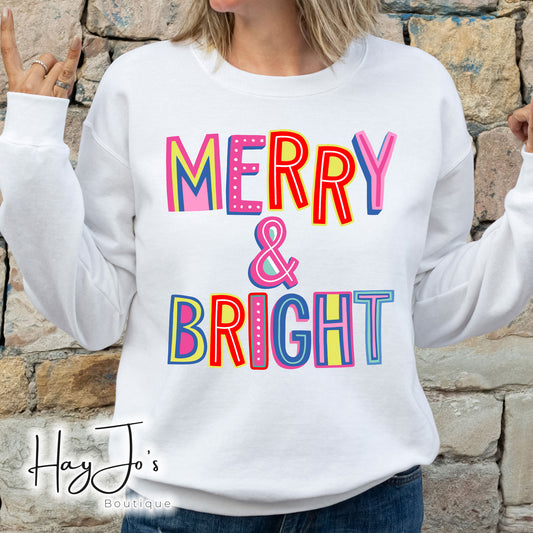 Merry & Bright Whimsical Sweatshirt