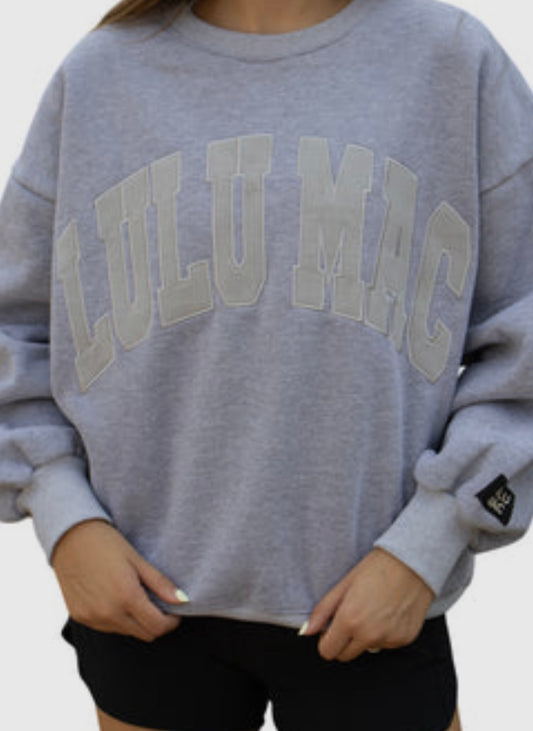 Lulu Mac Gray on Gray sweatshirt