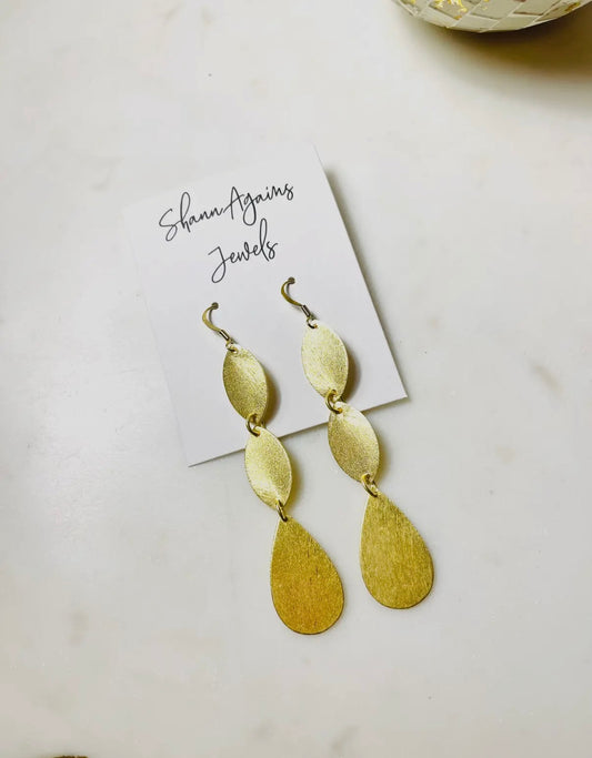 Triple drop earrings
